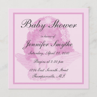 Invitation au Baby shower d'Angel de Victoria rose