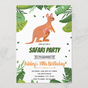 Invitation au baby shower d'anniversaire de Kangar