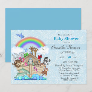Invitation au Baby shower d'arche de Blue Noah