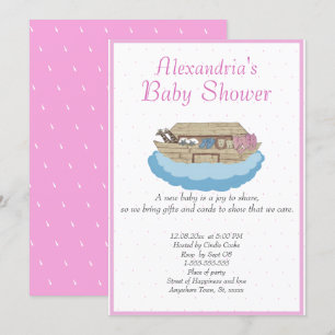 Invitation au Baby shower d'arche de la petite fil