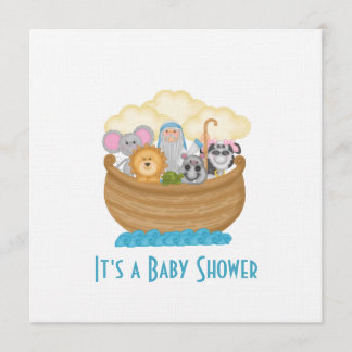 Invitation au Baby shower d'arche de Noé