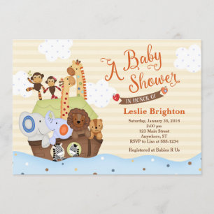 Invitation au Baby shower d'arche SS Noah/Noah