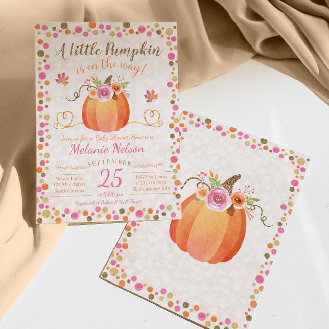Invitation au Baby shower d'automne du petit Citro (Créateur téléchargé)
