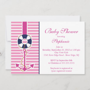 Invitation au Baby shower de Ancre nautique modern