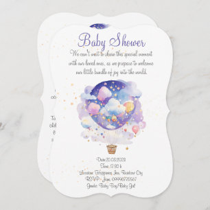 Invitation au baby shower de ballon. Nouvelle fête