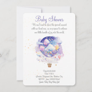 Invitation au baby shower de ballon. Nouvelle fête