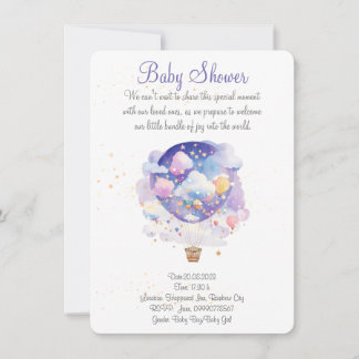 Invitation au baby shower de ballon. Nouvelle fête
