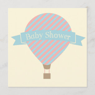 Invitation au Baby shower de ballons à air chaud B