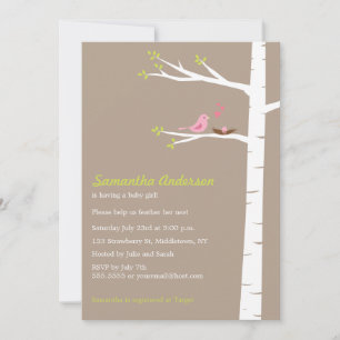 Invitation au Baby shower de Birch Bird Modern - G