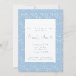 Invitation au Baby shower de Bleu Bow