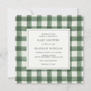 Invitation au Baby shower de Buffalo Vert
