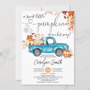 Invitation au Baby shower de camion Citrouille d'a