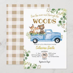 Invitation au Baby shower de camion Woodland