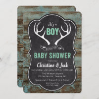 Invitation au Baby shower de cerfs Antler