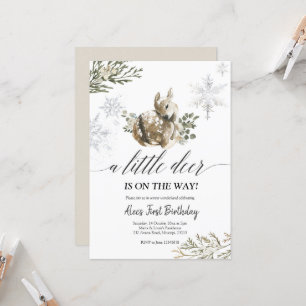 Invitation au Baby shower de cerfs d'hiver