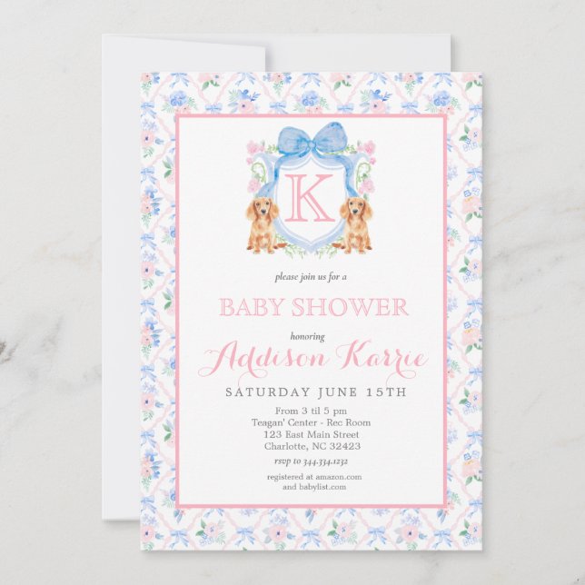 Invitation au Baby shower de chien du laboratoire  (Devant)