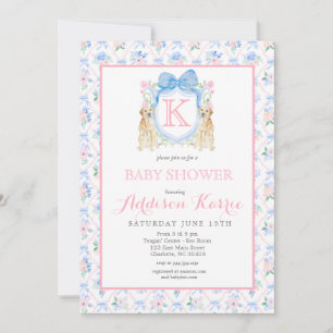 Invitation au Baby shower de chien du laboratoire 