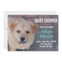Invitation au Baby shower de chiot du laboratoire 