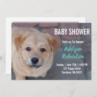 Invitation au Baby shower de chiot du laboratoire 