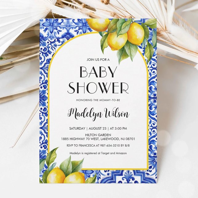 Invitation au Baby shower de citron frais (Créateur téléchargé)