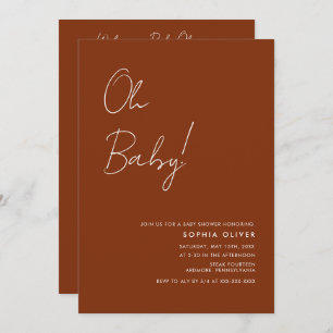 Invitation au Baby shower de code QR photo minimal