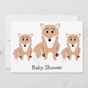 Invitation au Baby shower de conception Fox