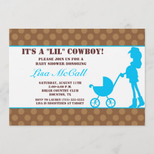 Invitation au Baby shower de Cowgirl