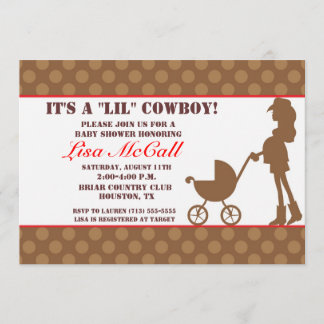 Invitation au Baby shower de Cowgirl
