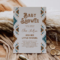 Invitation au Baby shower de Cowgirl du Sud-Ouest