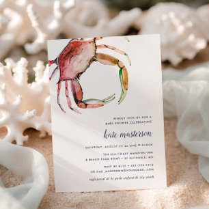 Invitation au Baby shower de crabe rouge