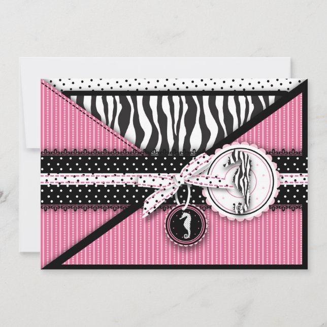 Invitation au Baby shower de détection des chevaux (Devant)