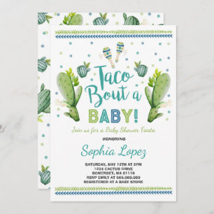 Invitation au Baby shower de Fiesta Taco Bout A Ba