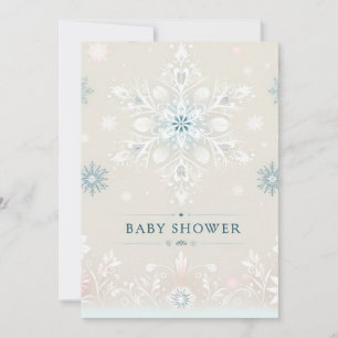 Invitation au Baby shower de flocon de neige Whims