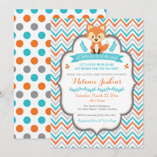 Invitation au Baby shower de Fox de bois