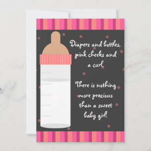 Invitation au Baby shower de la bouteille pour béb