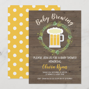 Invitation au Baby shower de la brasserie sans dis