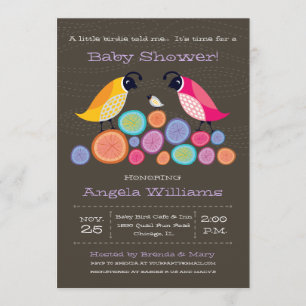 Invitation au Baby shower de la caille de bois II