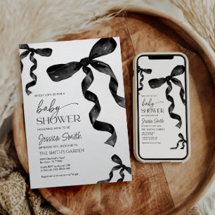Invitation au Baby shower de la cale noire