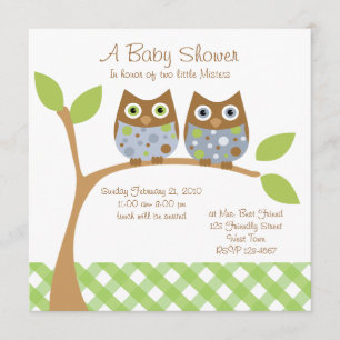 Invitation au Baby shower de la Chouette Twin