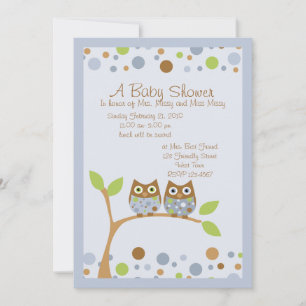 Invitation au Baby shower de la Chouette Twin