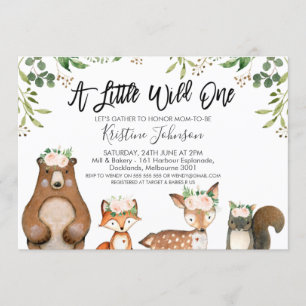 Invitation au Baby shower de la forêt Wild One