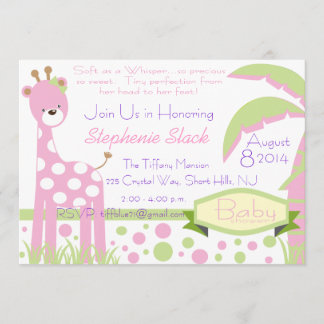 Invitation au Baby shower de la Girafe