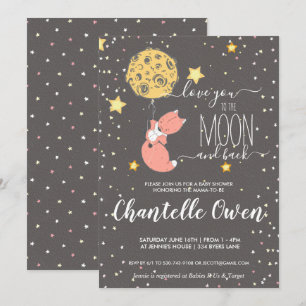 Invitation au Baby shower de la Lune