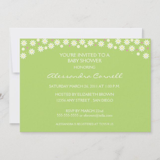 Invitation au Baby shower de la marmite (Devant)