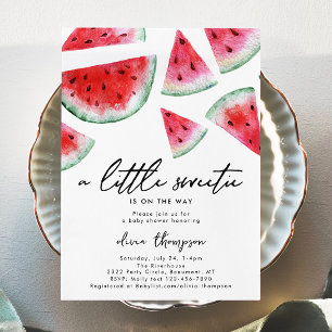 Invitation au Baby shower de la petite melon douce