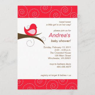 Invitation au Baby shower de la Red Girl Tourbillo