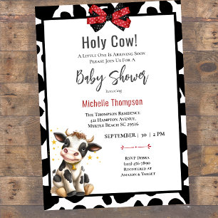 Invitation au Baby shower de la Sainte Vache