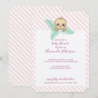 Invitation au Baby shower de la sorcellerie rose