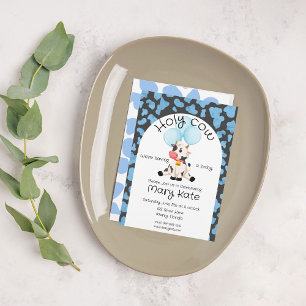 Invitation au Baby shower de la Vache Sainte