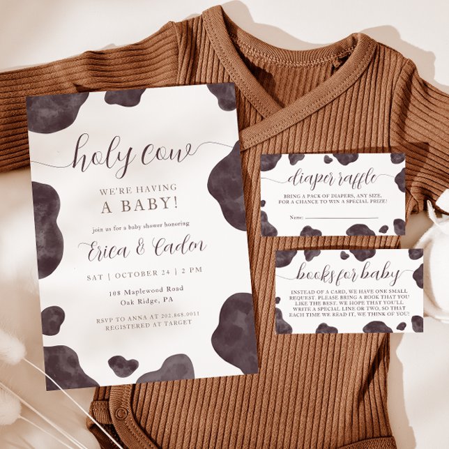 Invitation au Baby shower de la Vache Sainte (Créateur téléchargé)